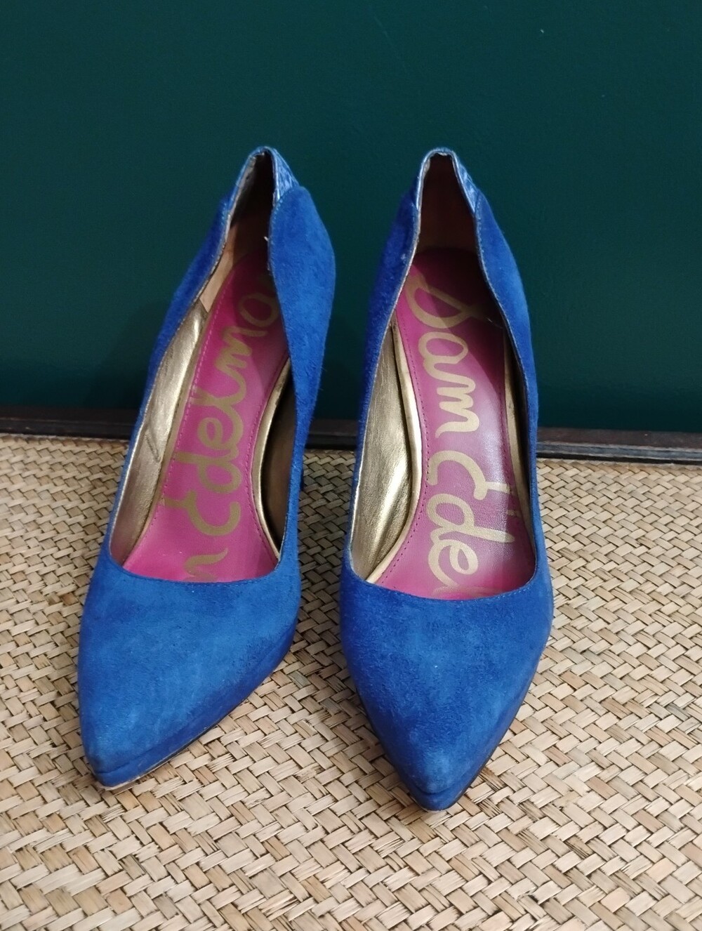 Sam Edelman Celia Mazarine Blue Suede Pumps Sz 10 - Picture 11 of 11